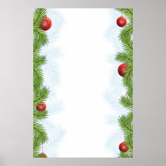 Kerstachtergrond Poster (Voorkant)