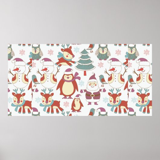 Kerstachtergrond Poster (Voorkant)