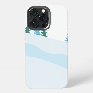 Kerstachtergronden met besneeuwde heuvels om te bo iPhone 13 pro hoesje