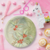 Kerstachtige bessen papieren bordje (Feest)