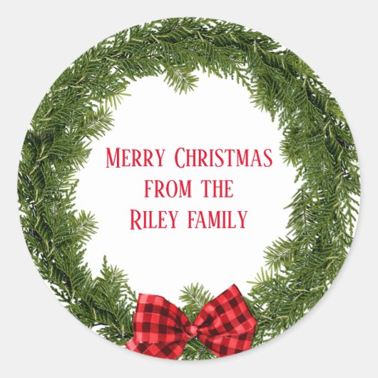 Kerstachtige bruine kreeft met geblindeerde boog ronde sticker (Voorkant)