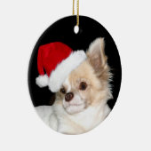 Kerstachtige Chihuahua Keramisch Ornament (Rechts)