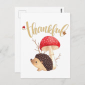 Kerstachtige Cute Kawaii Egel Herfst Ansichtkaart Briefkaart (Voorkant / Achterkant)