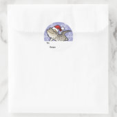 Kerstachtige draak / Rankins Dragon Ronde Sticker (Tas)