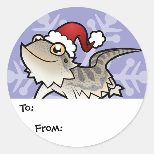 Kerstachtige draak / Rankins Dragon Ronde Sticker (Voorkant)
