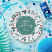 Kerstachtige en kerstherten papieren bordje (Feest)