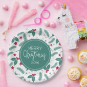 Kerstachtige en kerstherten papieren bordje (Feest)