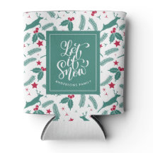 Kerstachtige herten en Typografie-Laat het sneeuw