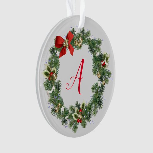 Kerstachtige Initiaal Acrylversiering Ornament (voorkant)