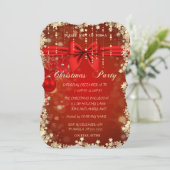 Kerstachtige Kogels, Bow, Gold Corporations Kaart (Staand voorkant)