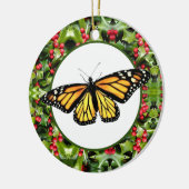 Kerstachtige monarchen en Holly Keramisch Ornament (Links)