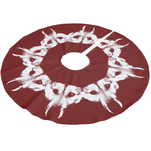 Kerstachtige rok Wolf Pup Tree Skirt Kerstboom Rok (Gekanteld)