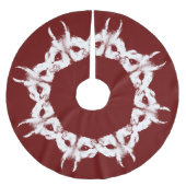 Kerstachtige rok Wolf Pup Tree Skirt Kerstboom Rok (Voorkant)