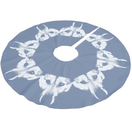 Kerstachtige rok Wolf Pup Tree Skirt Kerstboom Rok (Gekanteld)