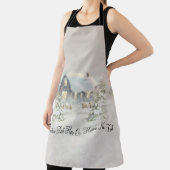 Kerstachtige winterwinterbos met Cabin Winter Snow Schort (Insitu)