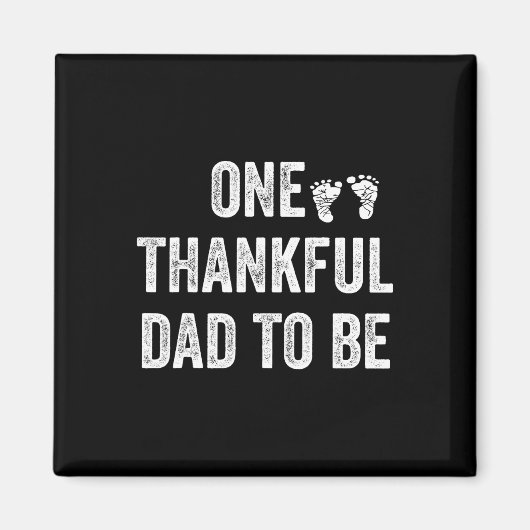 Kerstachtige zwangerschapsaankondiging één dankbar magneet (Voorkant)