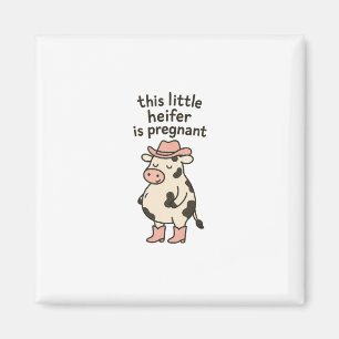 Kerstachtige zwangerschapsaankondiging Grappige Co Magneet