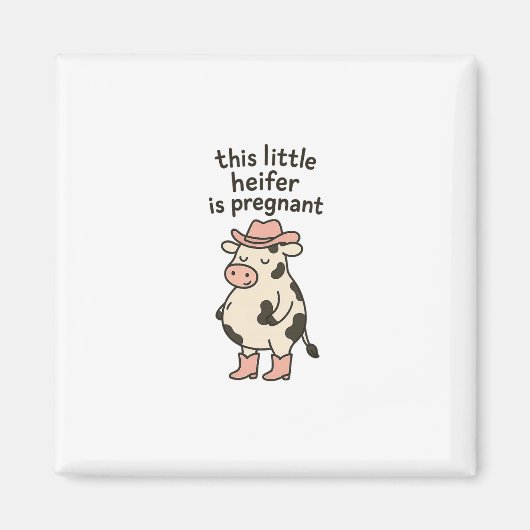 Kerstachtige zwangerschapsaankondiging Grappige Co Magneet (Voorkant)