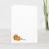 Kerstactie kalkoen gemaakt van groenten kaart (Achterkant)