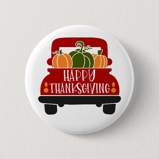 Kerstactie-vrachtwagen Ronde Button 5,7 Cm (Voorkant)