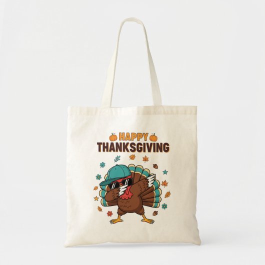 Kerstactiedansende Kalkoen Tote Bag (Voorkant)