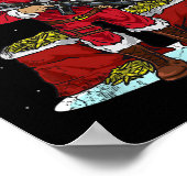Kerstactische kerstman 2e amendement geweer R Poster (Hoek)