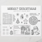 Kerstactiviteit voor kinderen papieren placemat (Voorkant)