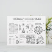 Kerstactiviteit voor kinderen papieren placemat (Staand voorkant)