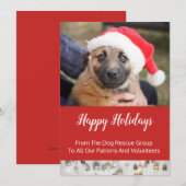 Kerstactiviteiten voor hondenreddingsgroepen feestdagenkaart (Voorkant / Achterkant)