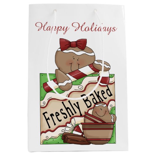 Kerstadebrood homemade met liefde medium cadeauzakje (Voorkant)