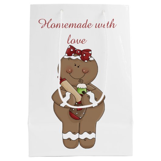 Kerstadebrood homemade met liefde medium cadeauzakje (Achterkant)