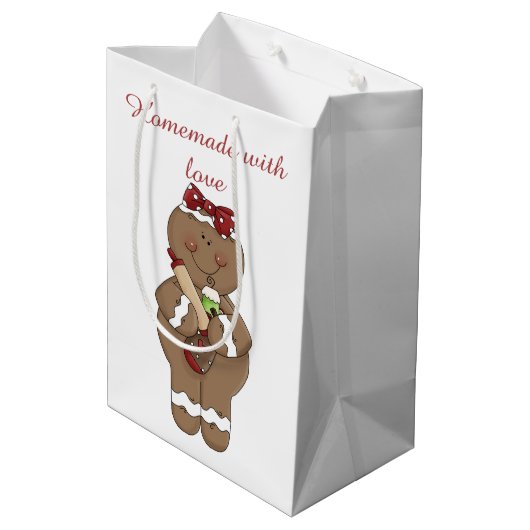 Kerstadebrood homemade met liefde medium cadeauzakje (Achterkant Gekanteld)