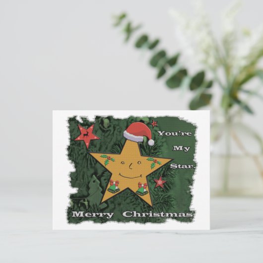 Kerstadebroodster Briefkaart (Staand voorkant)