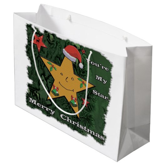 Kerstadebroodster Groot Cadeauzakje (Achterkant Gekanteld)