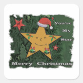 Kerstadebroodster Vierkante Sticker (Voorkant)