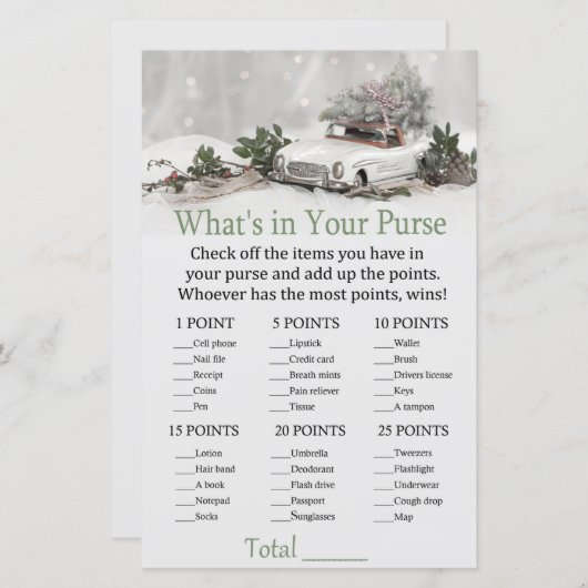 Kerstadecor auto Wat zit er in je paardenspel? (Voorkant / Achterkant)