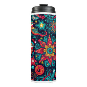 Kerstadecoratief Patroon Thermal Tumbler Thermosbeker