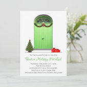 Kerstadedecoraties Groene Deuren Vrijdag Kaart (Staand voorkant)