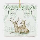 Kerstadekeramisch sieraadbord keramisch ornament (Achterkant)