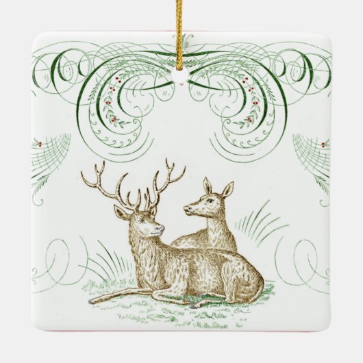 Kerstadekeramisch sieraadbord keramisch ornament (Achterkant)