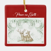 Kerstadekeramisch sieraadbord keramisch ornament (Voorkant)