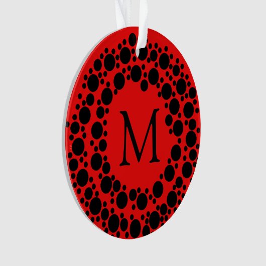 Kerstademonogram Ornament (voorkant)