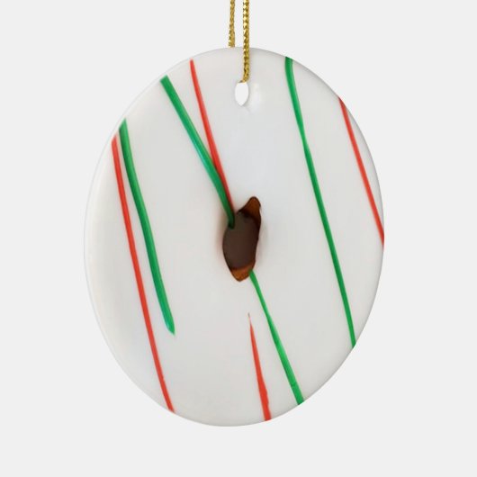 Kerstadonut, bevroren keramisch ornament (Rechts)