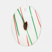 Kerstadonut, bevroren metalen ornament (Voorkant links)