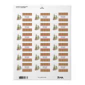 Kerstadres Beer Adres mailinglabels Etiket (Full Sheet)