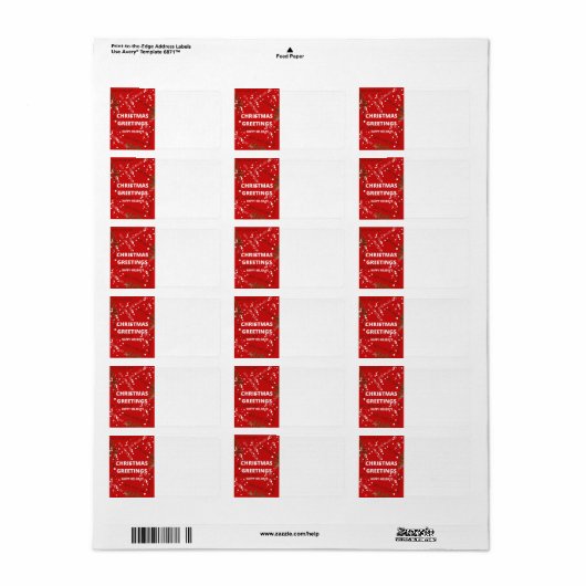 Kerstadres Etiket (Full Sheet)
