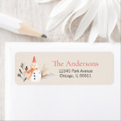  kerstadres feestdag Snowman Etiket (Insitu)