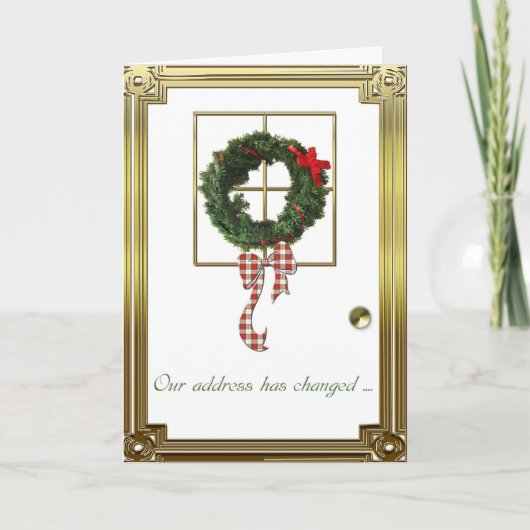 Kerstadres - Groet wijzigen Feestdagen Kaart (Voorkant)