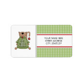 Kerstadres Kat Adres mailinglabels Etiket (Voorkant)