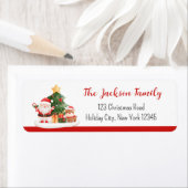 Kerstadres labels voor kerstretour — kerstman en s (Insitu)